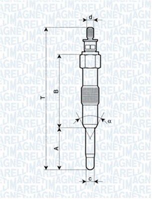 MAGNETI MARELLI kaitinimo žvakė 062581201304